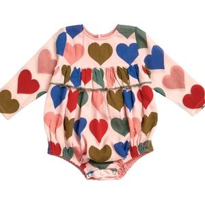 Pink chicken Frances heart bubble 6/12 mo